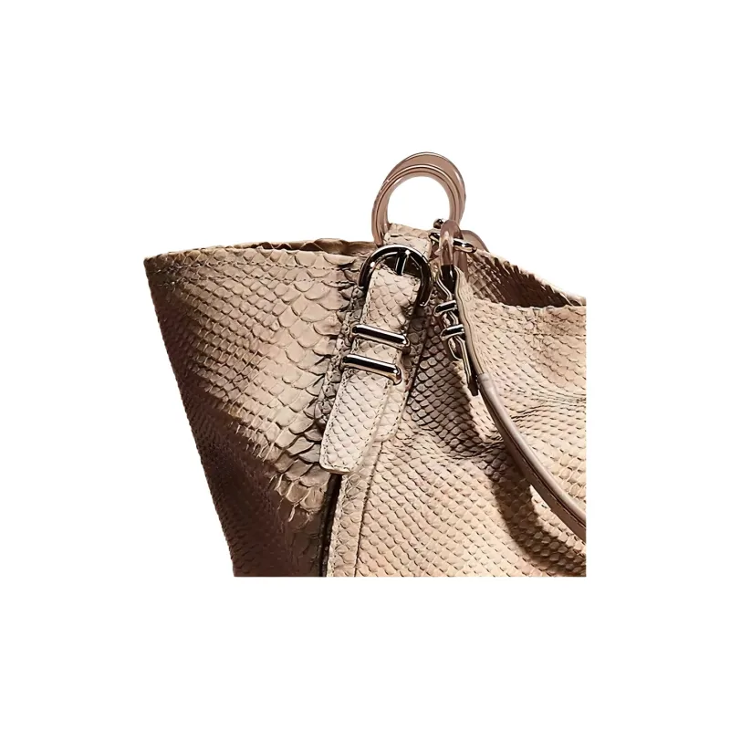 COACH Kristin Leather Tote Bag Shopping Bag Handbag Large Size Women's Taupe-2