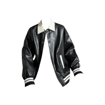 RVANGUARD Leather Jacket Unisex Black