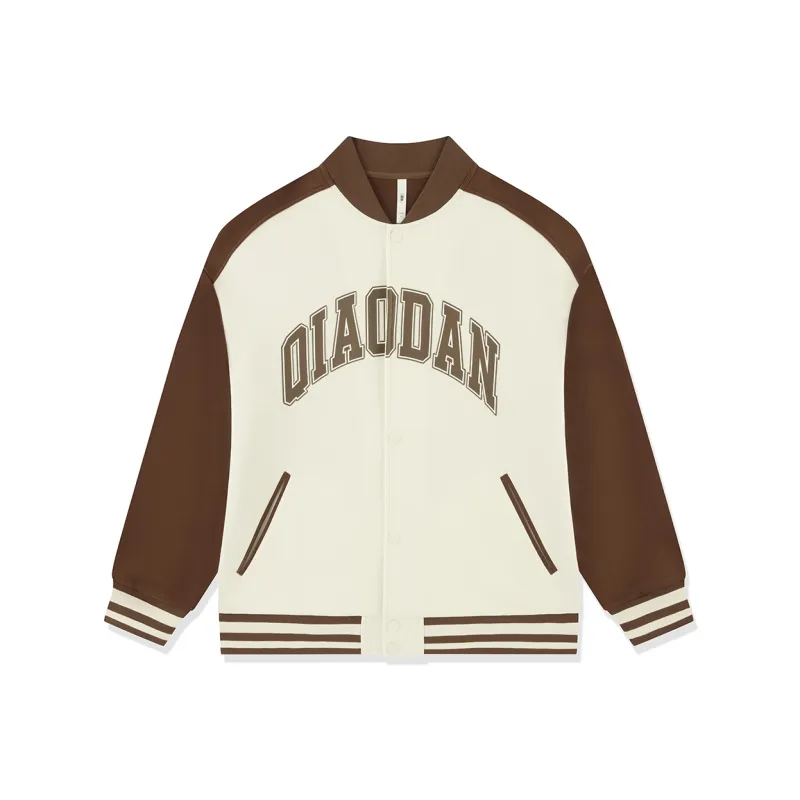 QIAODAN Baseball Jacket Men's Cream White-0