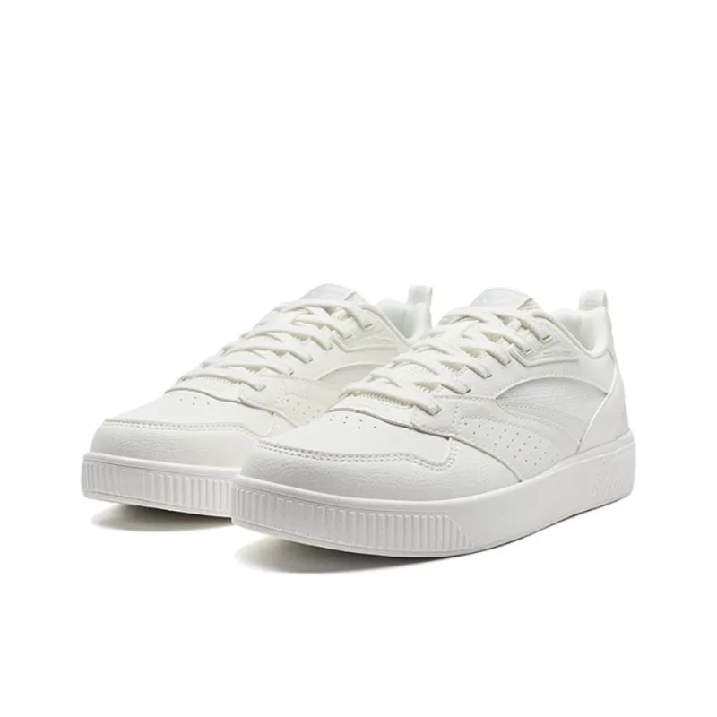 XTEP Non slip Lightweight Low Top Skateboard Shoes Women's Sail White-1