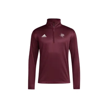 Adidas Free Shipping With AdiClub Texas A&M Aggies Long Sleeve 1/4-Zip Knit Jacket