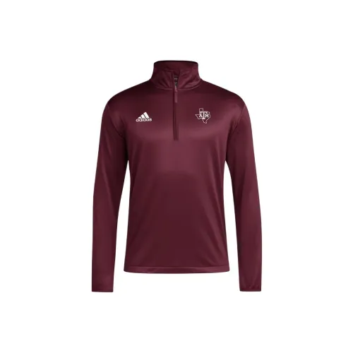 Adidas Free Shipping With AdiClub Texas A&M Aggies Long Sleeve 1/4-Zip Knit Jacket