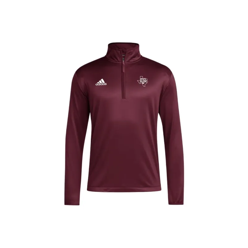 Adidas Free Shipping With AdiClub Texas A&M Aggies Long Sleeve 1/4-Zip Knit Jacket-0