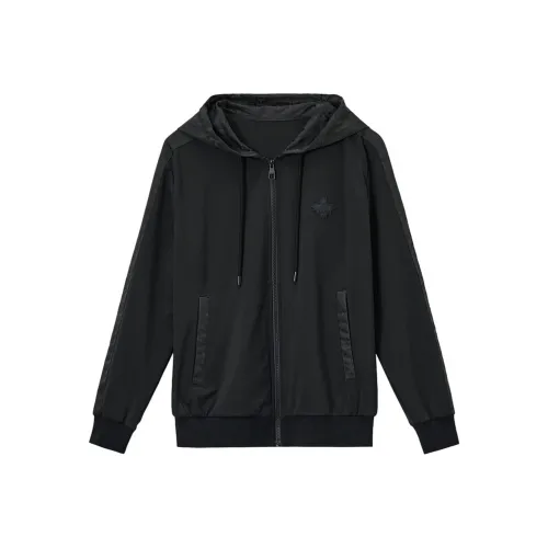 Anzheng 플레인 블랙 남성 자켓