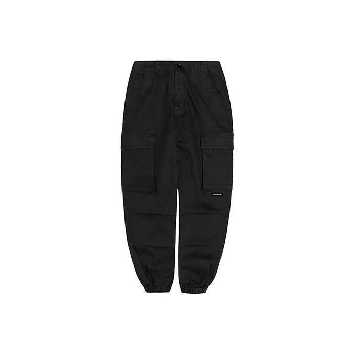 PSO Brand Straight Casual Pants Men's Black-0