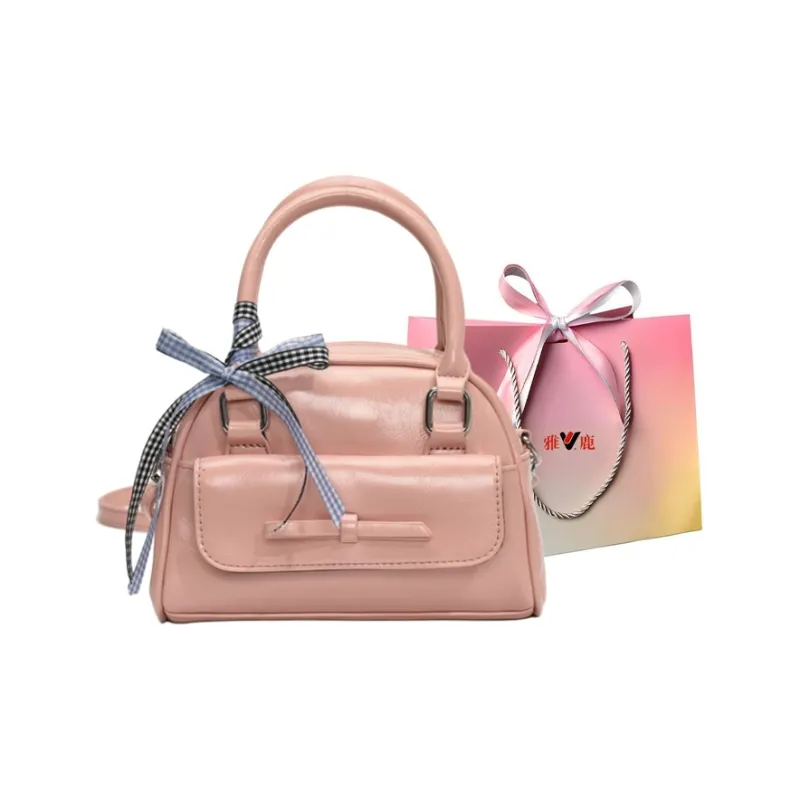 Yalu PU Shoulder Bag, Crossbody Bag, Handbag Regular Women's Ecru/Red/Pink/Silver/Black-14