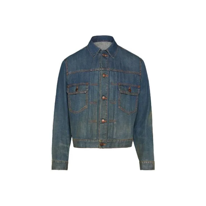 Maison Margiela Pleat detailing Denim Jacket-0