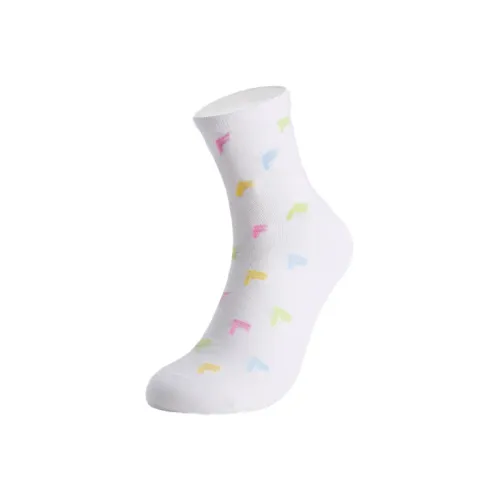 FILA FUSION CLASSICS Mid Calf Socks Unisex 1 Pack Standard White