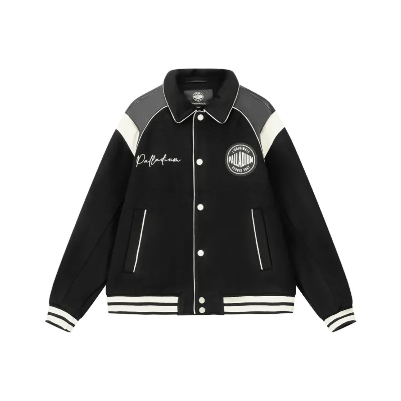 Palladium Baseball Jacket Unisex Lead Black-0