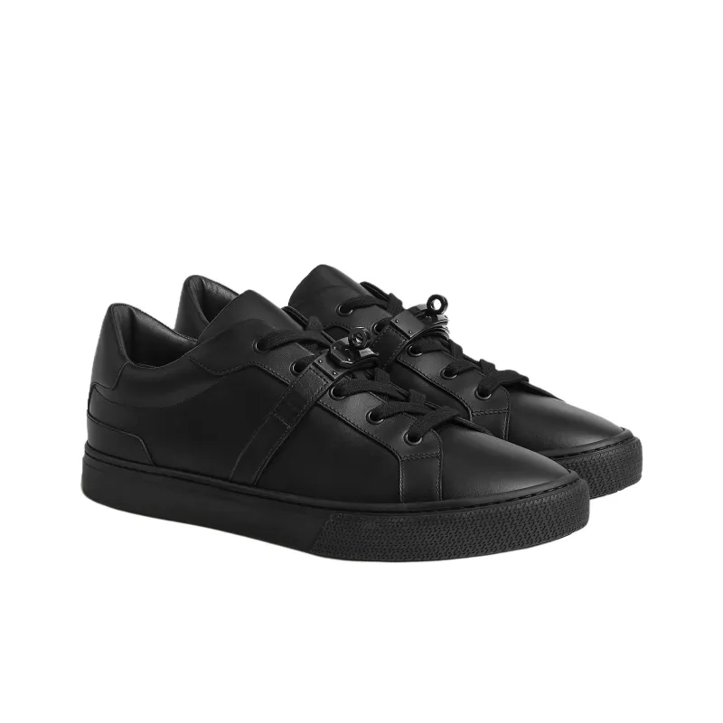 HERMES Day Low Top Skateboard Shoes Men's Black-2