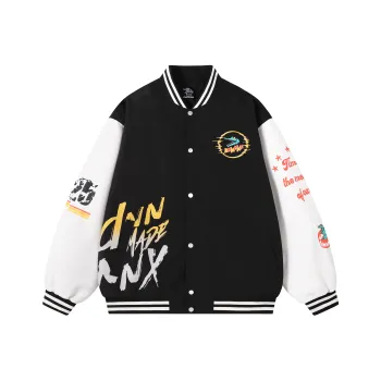dnnnnx Gradient effect Letter printed Unisex Baseball Jersey