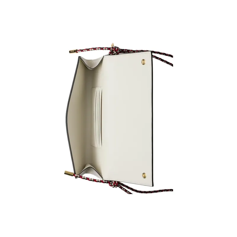 PRADA Cow Leather Shoulder Bag, Wallet Women's White-3