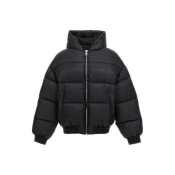BALMAIN Pb Monogram Hooded Down Jacket
