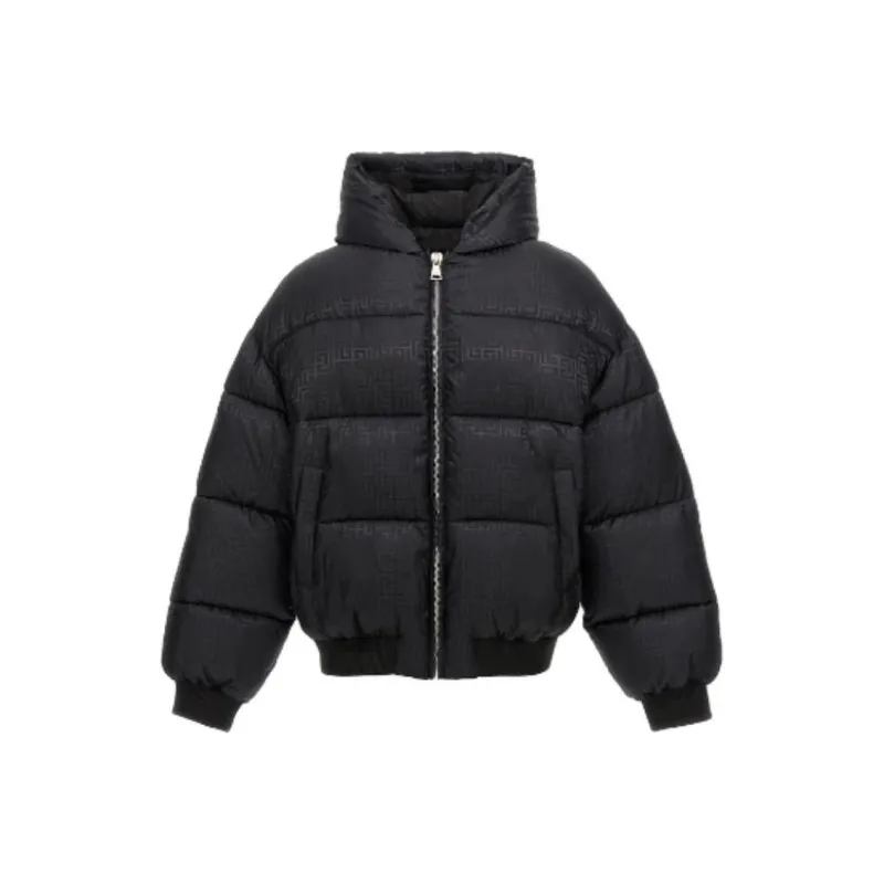 BALMAIN Pb Monogram Hooded Down Jacket-0