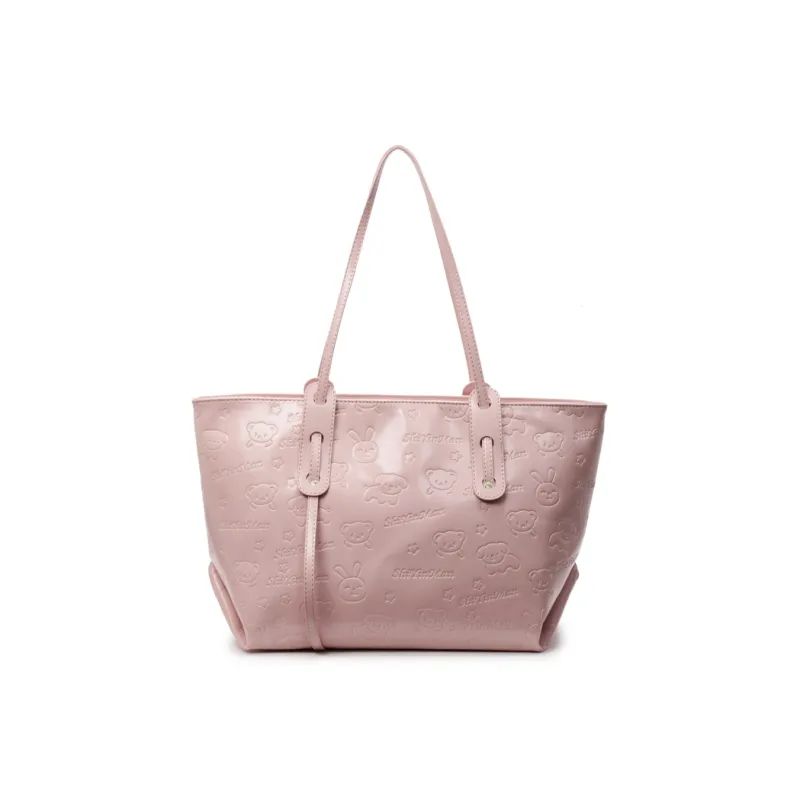 Wenpercy PU Tote Shoulder Bag Women's Multicolor-6