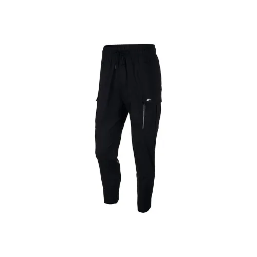 Nike Sportswear Men's Cargo Big Pocket Casual Black Long Pants Black