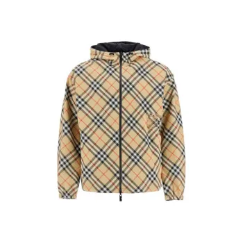 Burberry Checked Hooded Reversible Jacket