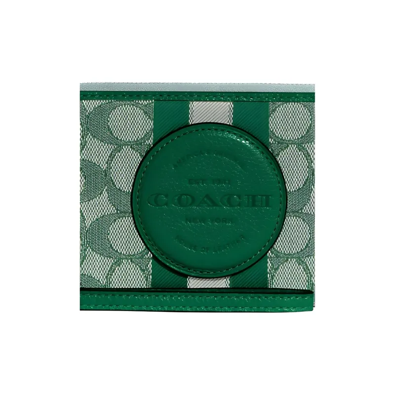 COACH Dempsey Leather Wallet Regular Women's Green-2
