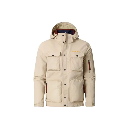 Columbia City Outdoor Collection Waterproof, Windproof, And Breathable Windbreaker rain Men's Light Khaki