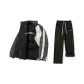 Graphite Black+Sherpa Waffle Knit Pants Black