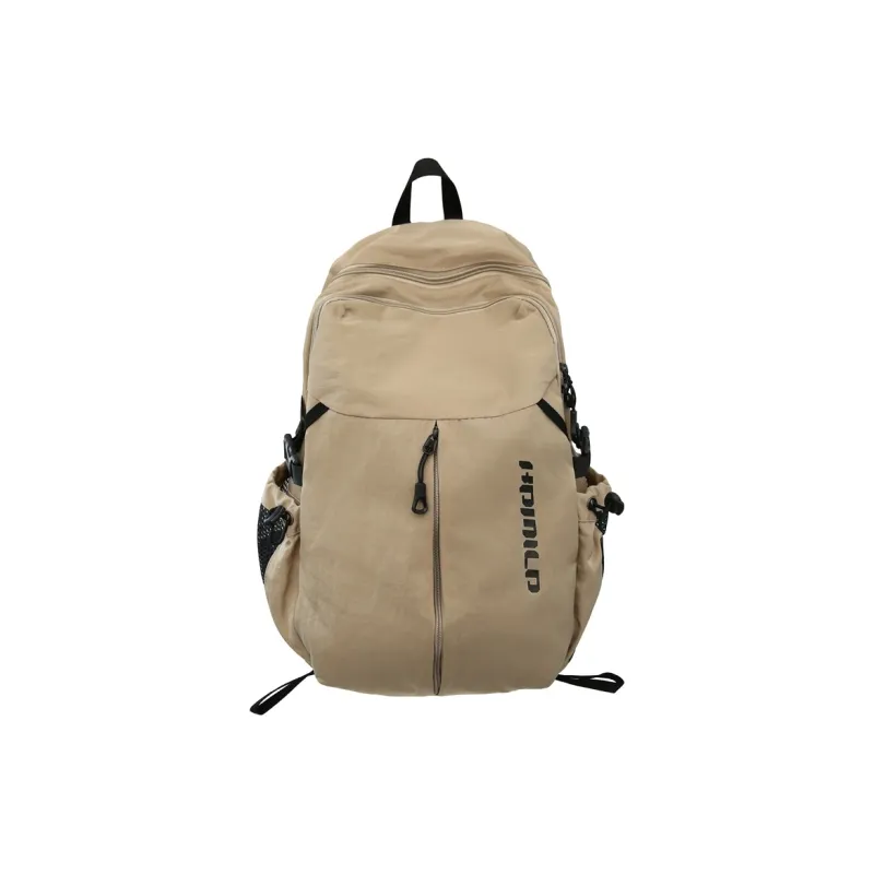 OUZIHUANG Nylon Backpack Regular Unisex Black/Ecru/Gray/Khaki-15