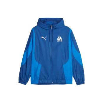 PUMA Olympique De Marseille Prematch Football Jacket Jacket Men's Blue