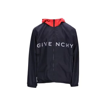 Givenchy Logo Printed Hooded Windbreaker