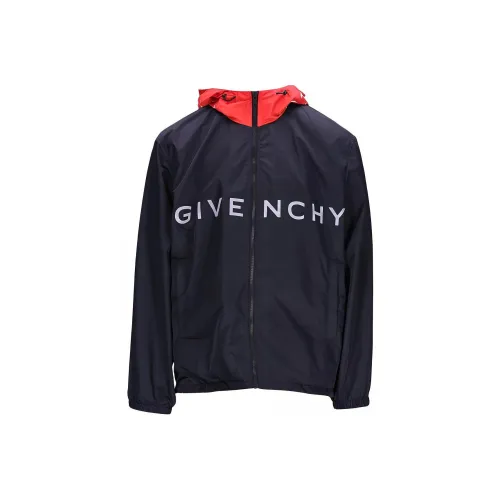 Givenchy Logo Printed Hooded Windbreaker