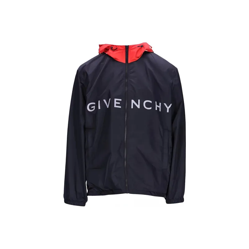 Givenchy Logo Printed Hooded Windbreaker-0