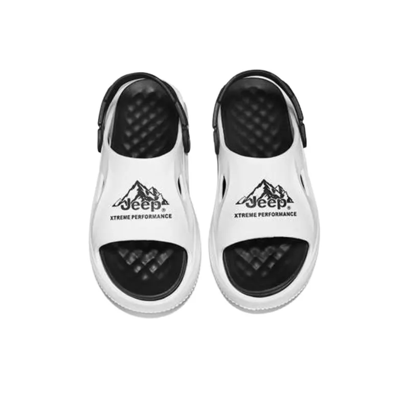 Jeep Outdoor Casual Beach Sandals Men's Black White-2
