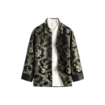 XUANSHENG Jackets Coats Men's Auspicious Dragon And Phoenix