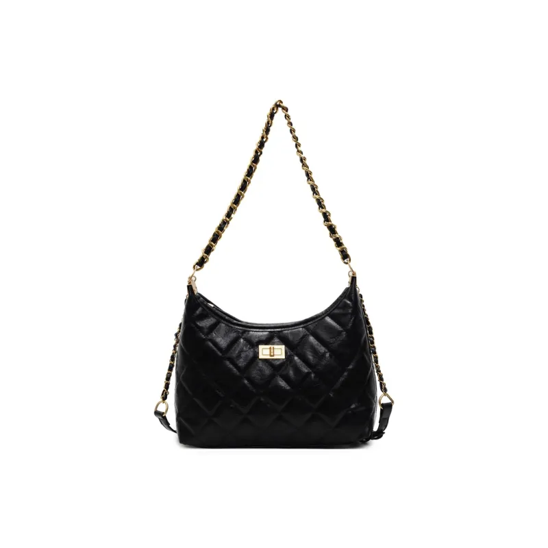 Wenpercy PU Tote Crossbody Bag, Shoulder Bag Women's Black-0