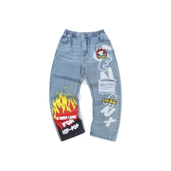 GENANX Jeans Unisex Denim Blue