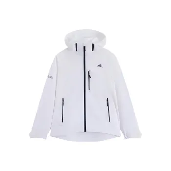 Kappa Windproof Windbreaker Jacket Unisex White
