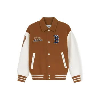 MLB Varsity Series Boston Red Sox Baseball Jacket Unisex Beige