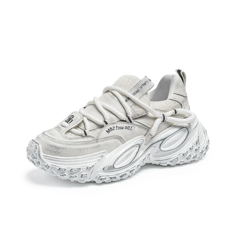 JANECO Slip Resistant, Abrasion Resistant, Breathable Low Top Chunky Sneakers Men's-8