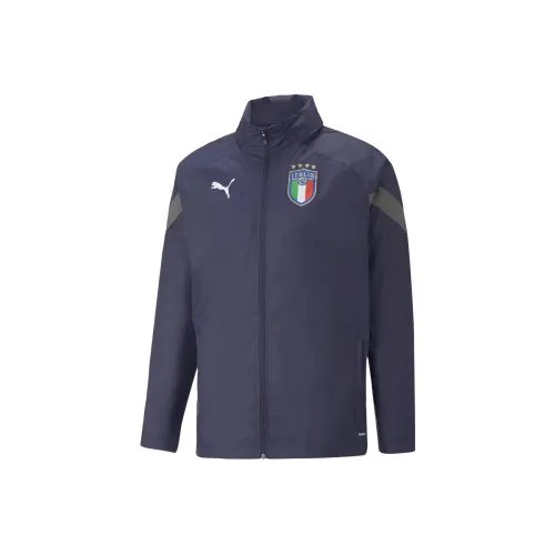 PUMA Jackets Coats Italy Version 2122 Season Player Edition Men's Navy Blue