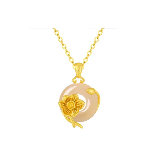 Emerald Dynasty Natural Chalcedony Jade Necklaces Women's