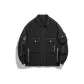 Black/White Thread Single-Fleece-Lined