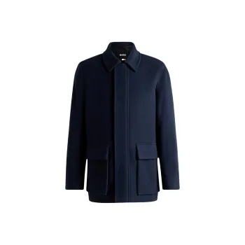 HUGO BOSS Coats Men's Dark Blue