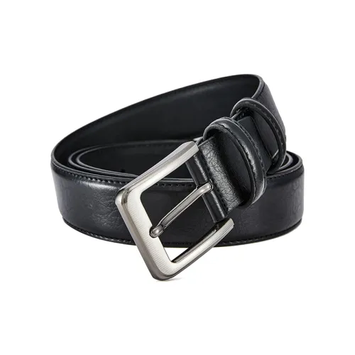 RED DRAGONFLY Cow Leather Belts Unisex Black 3.3cm