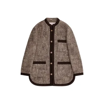Valentino Button Up Crewneck Jacket