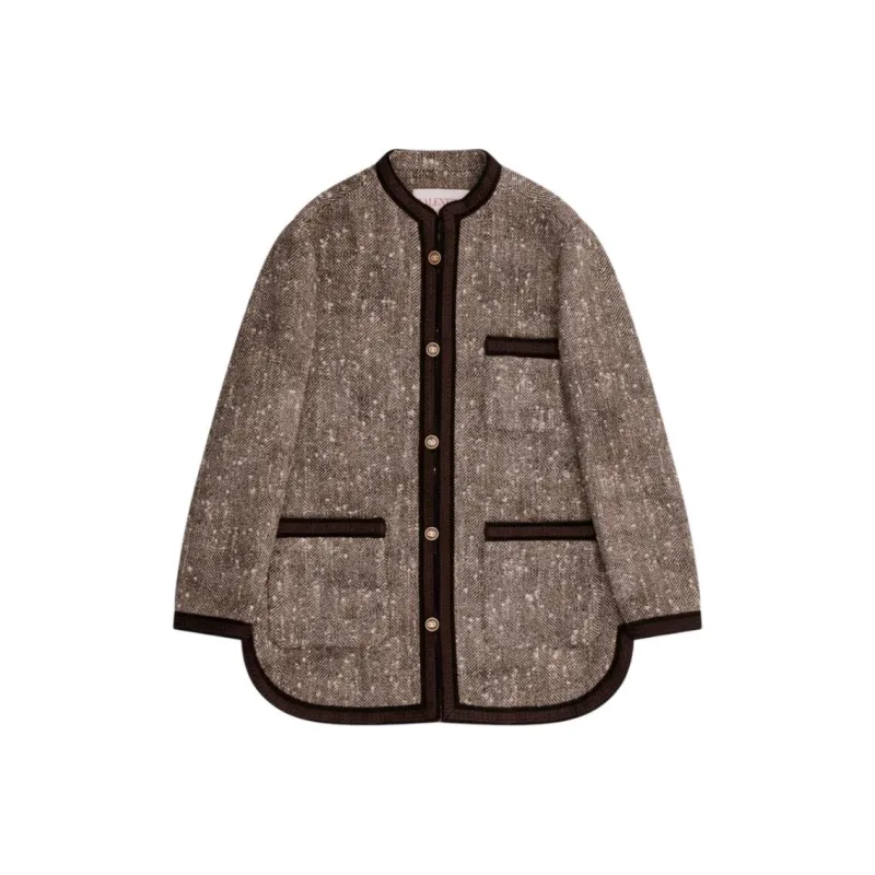 Valentino Button Up Crewneck Jacket-0