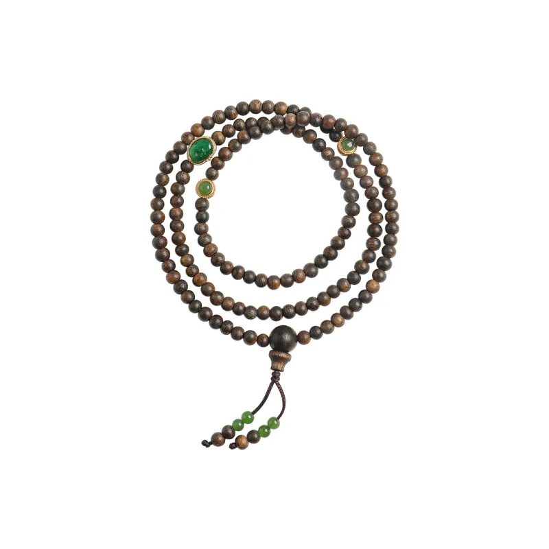Moon Seal Hundred Rivers Agarwood Bracelets Unisex-0