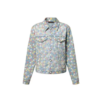 LOUIS VUITTON Damier Denim Trucker Jacket
