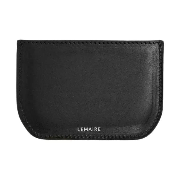 Lemaire Calfskin Card Holder Women's Black-1