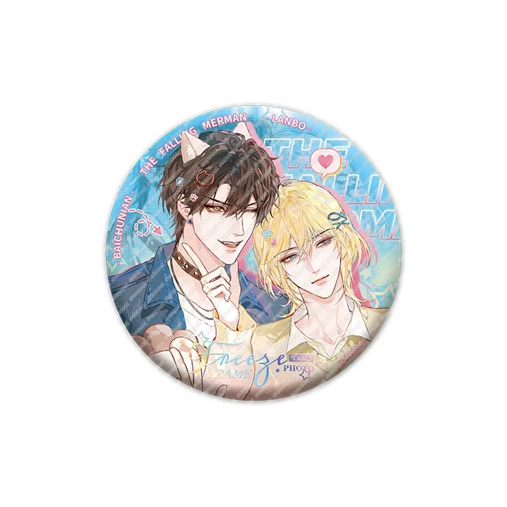 MANCOOL The Falling Merman Stopped Time Collection, Date Day, Two Person Badges-0