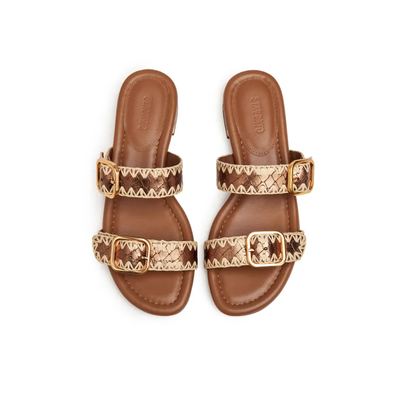 Staccato Rubber Sole Quick Dry Slide Slippers Women's Golden Apricot-3