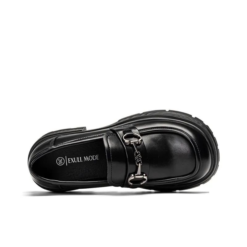 EXULL Q Loafers 5.5CM Women's Black-2