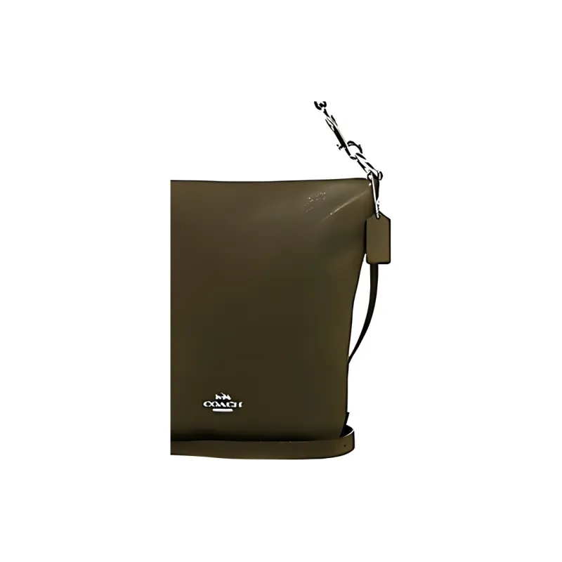 COACH Leather Hobo Bag, Handbag, Shoulder Bag, Crossbody Bag Medium Size Women's Army Green-3